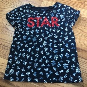 SOLD as free gift GAP Sequin Star Tee size 6-7